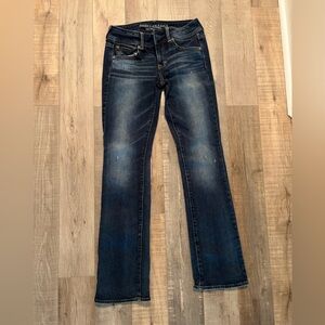 American Eagle Outfitters Dark Blue Kick Boot Cut Jeans